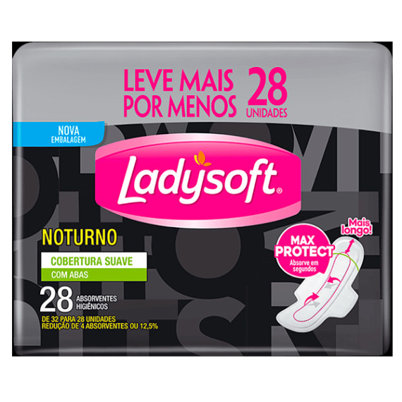 Absorvente Ladysoft Noturno Suave Com Abas