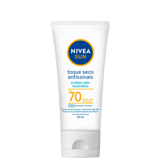 Protetor Solar Facial Nivea Sun Toque Seco Antissinais FPS 70