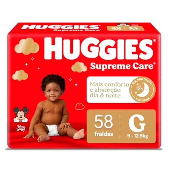 Fralda Huggies Supreme Care Hiper