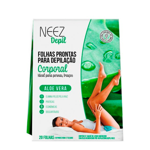 Folha Depilatória Corporal Neez Aloe Vera