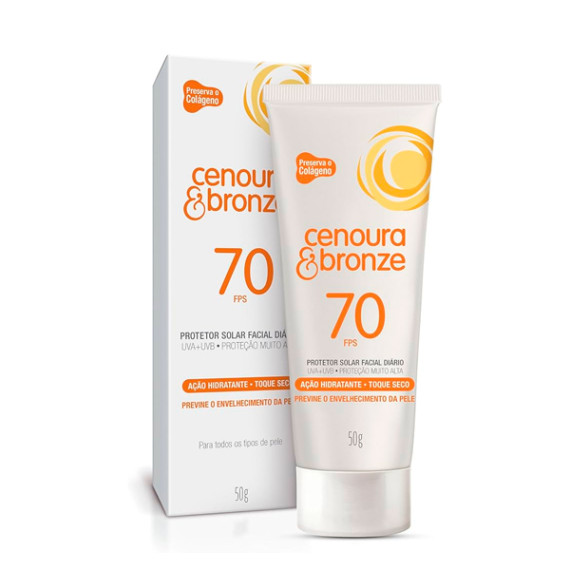 Protetor Solar Cenoura & Bronze Facial FPS 70