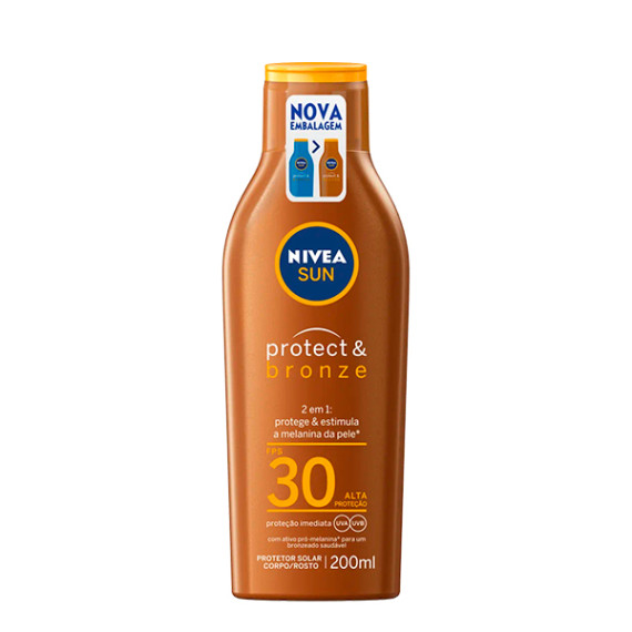 Protetor Solar Nivea Sun Protect & Bronze FPS 30