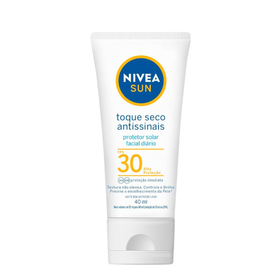 Protetor Solar Facial Nivea Sun Toque Seco Antissinais FPS 30