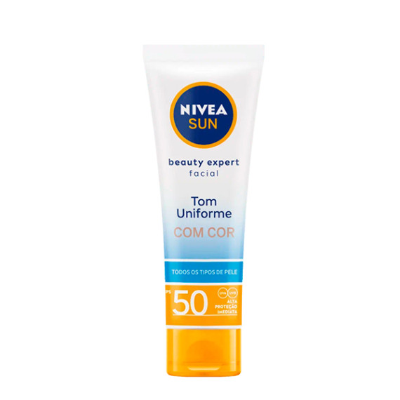 Protetor Solar Facial Nivea Sun Beauty Expert FPS 50 com Cor