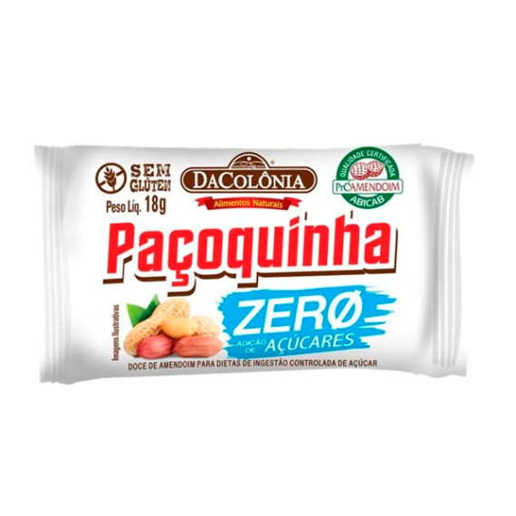 Paçoquinha Rolha Zero Açúcar DaColônia