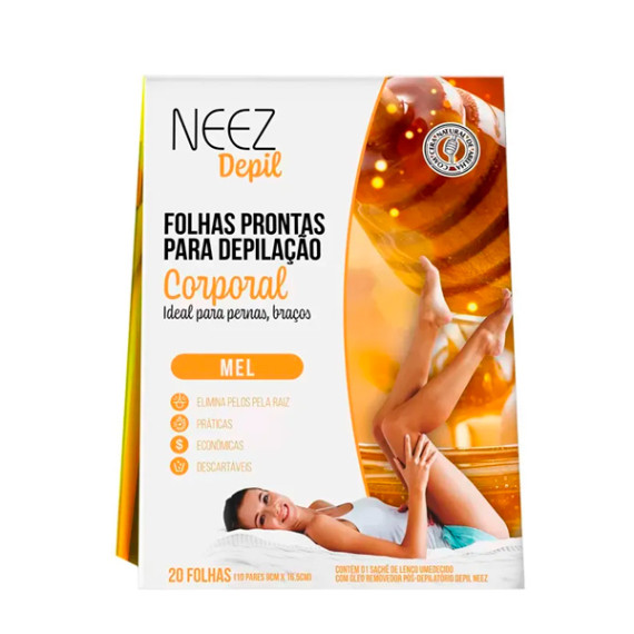 Folhas Depilatórias Corporal Neez Mel